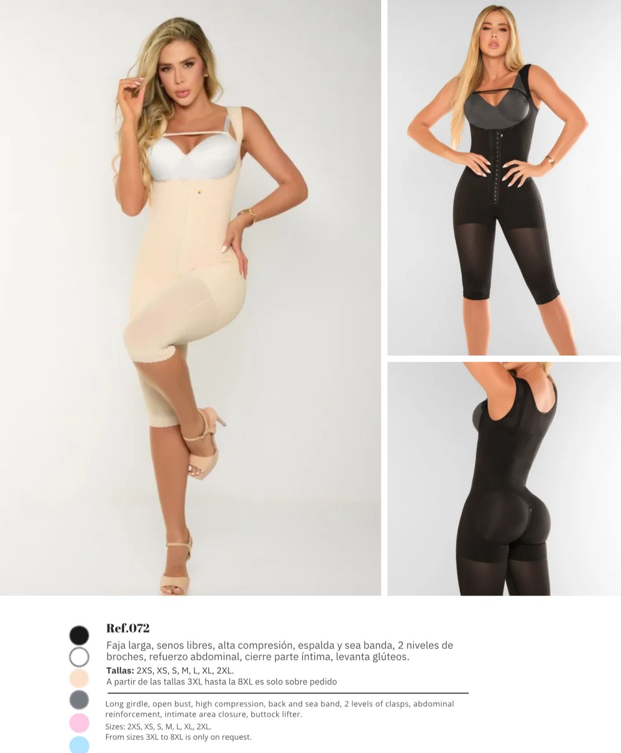 Faja Larga Senos Libres de Alta Compresión – Mujer