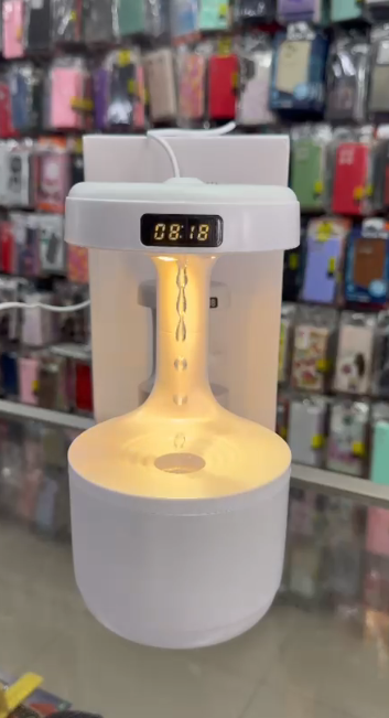 Lámpara con Agua y Reloj